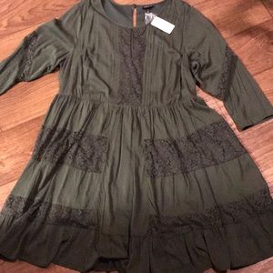 Torrid olive green dress size 1